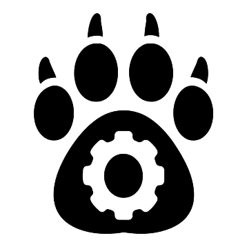 Icône d’un cahier technique avec une tête d’ours en filigrane